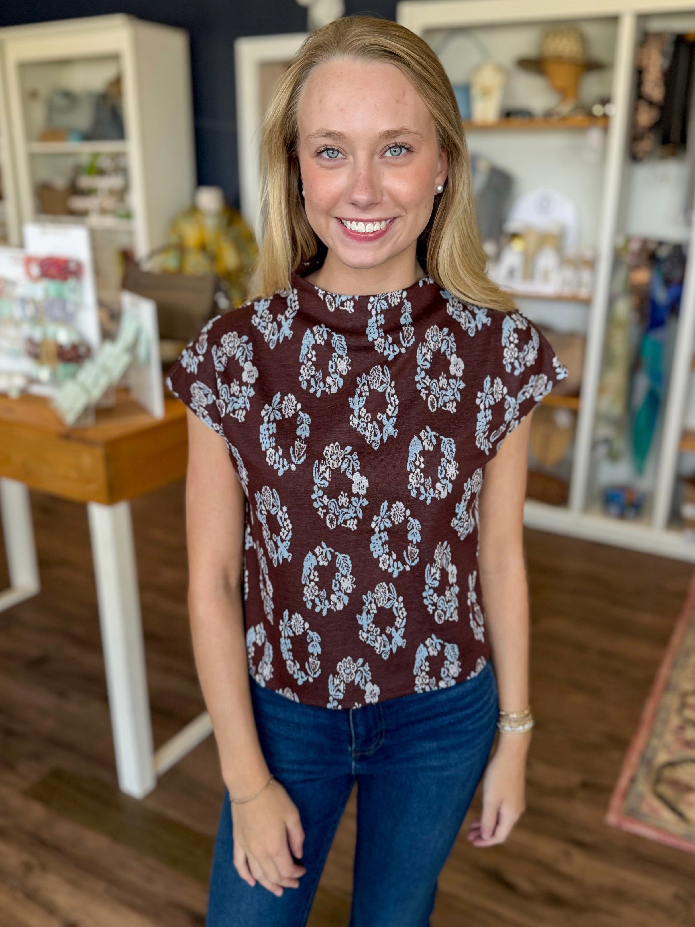 Brown and Blue Sweater