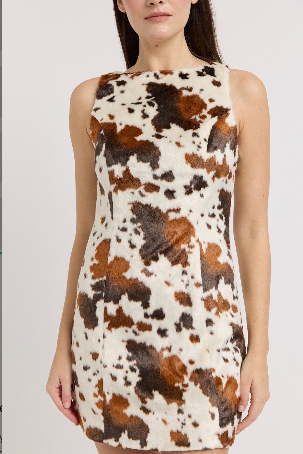 Yumi Cow Print Shift Dress