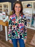 Black Floral Blouse