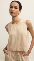 Sun Seeker Twill Tank in Parchment