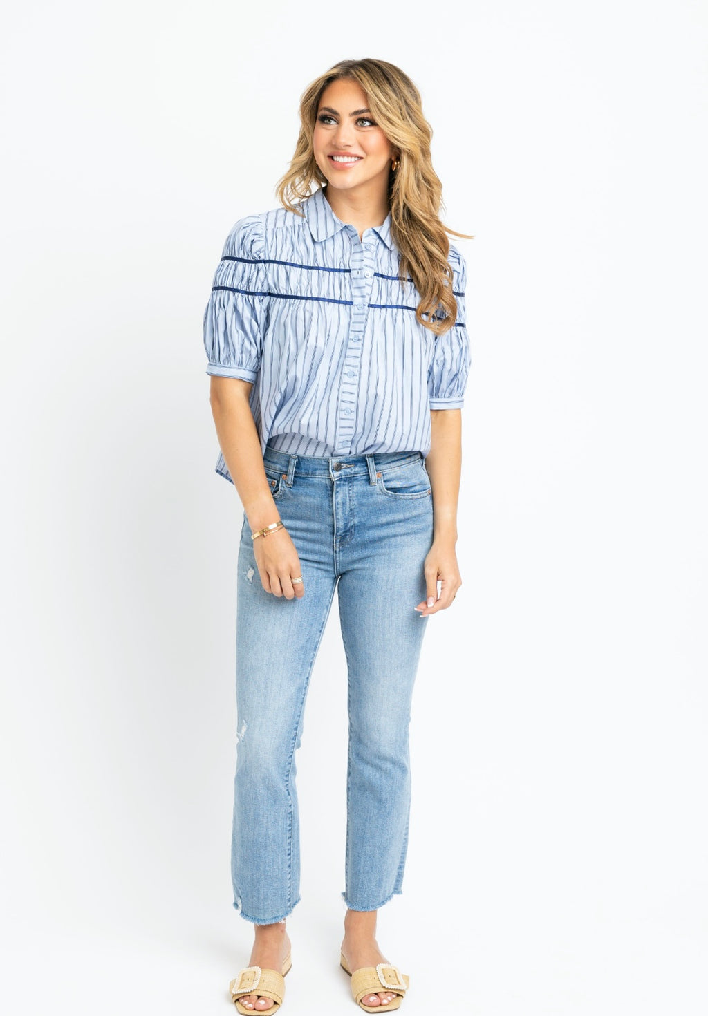 Blue Stripe Button Down