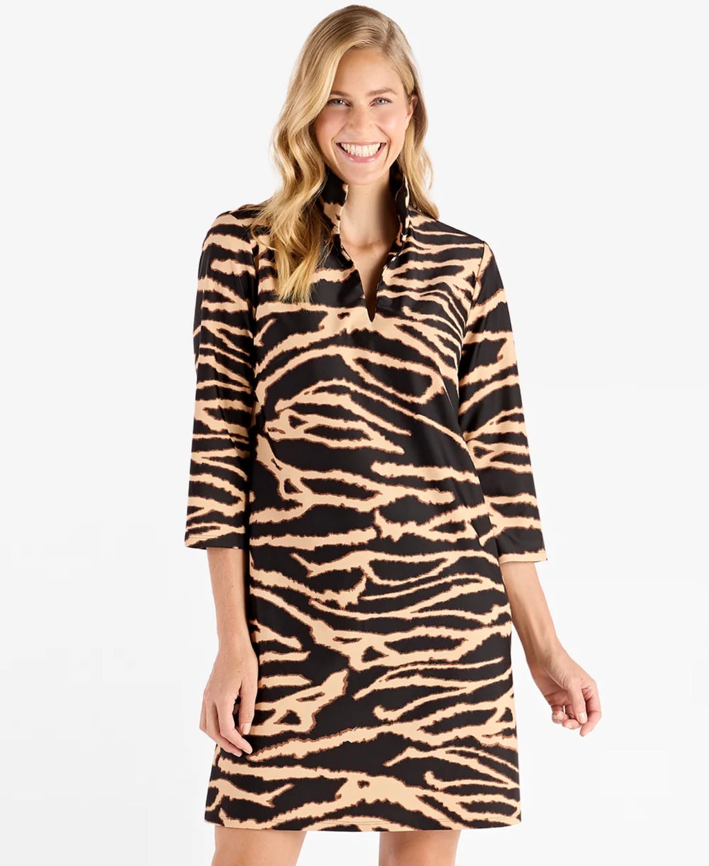 Britt Dress in Modern Zebra Black