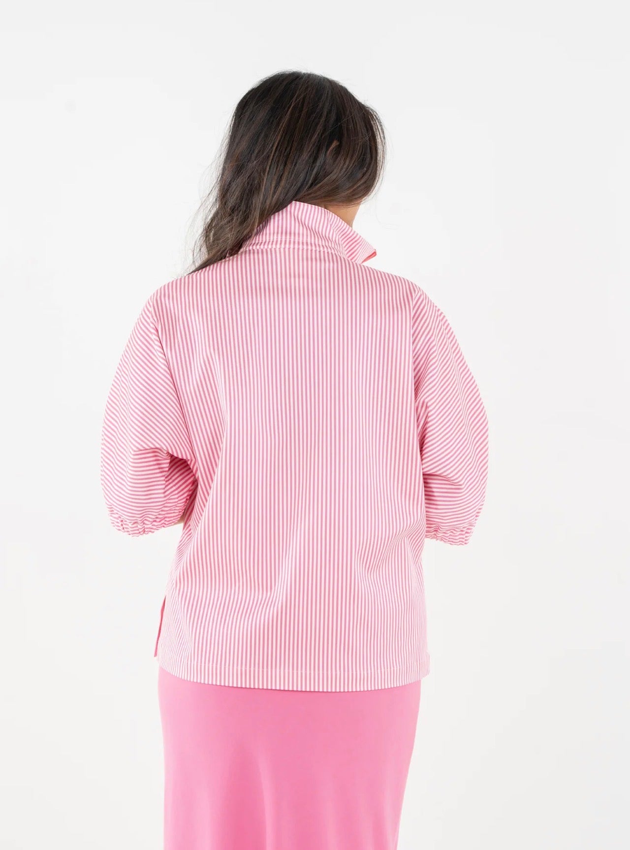Bonny Top in Pink Carnation Stripe