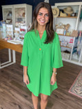 Green Button Dress