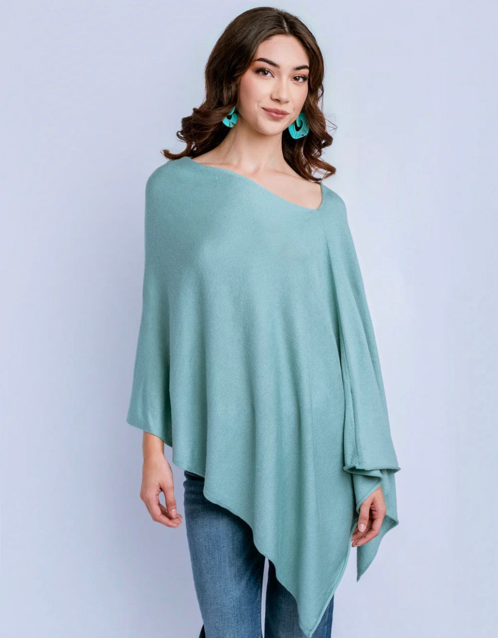 Eden Poncho in Crystal Blue