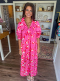 Dancing Peonies Maxi Dress