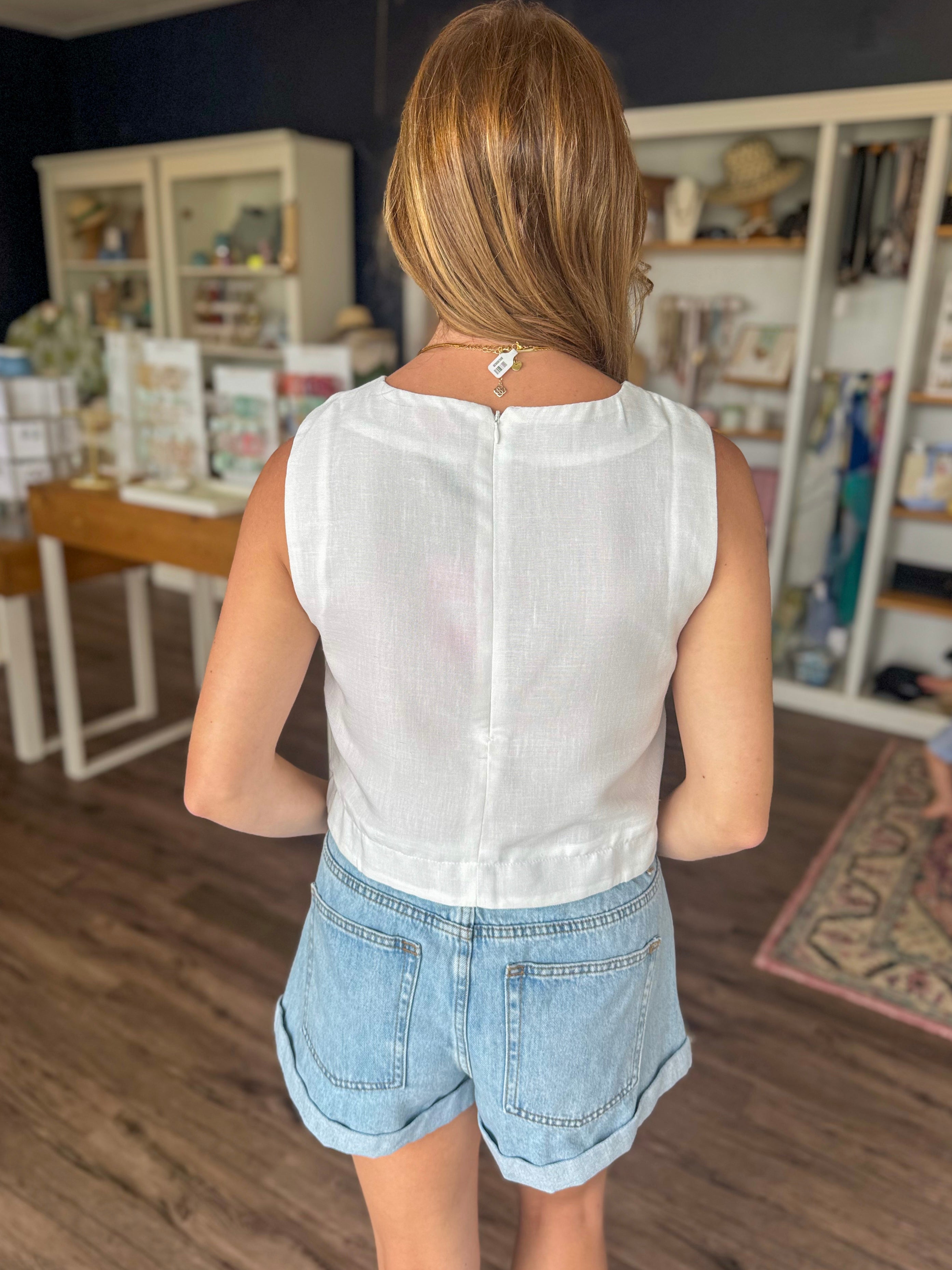 Lemon and Flowers Top