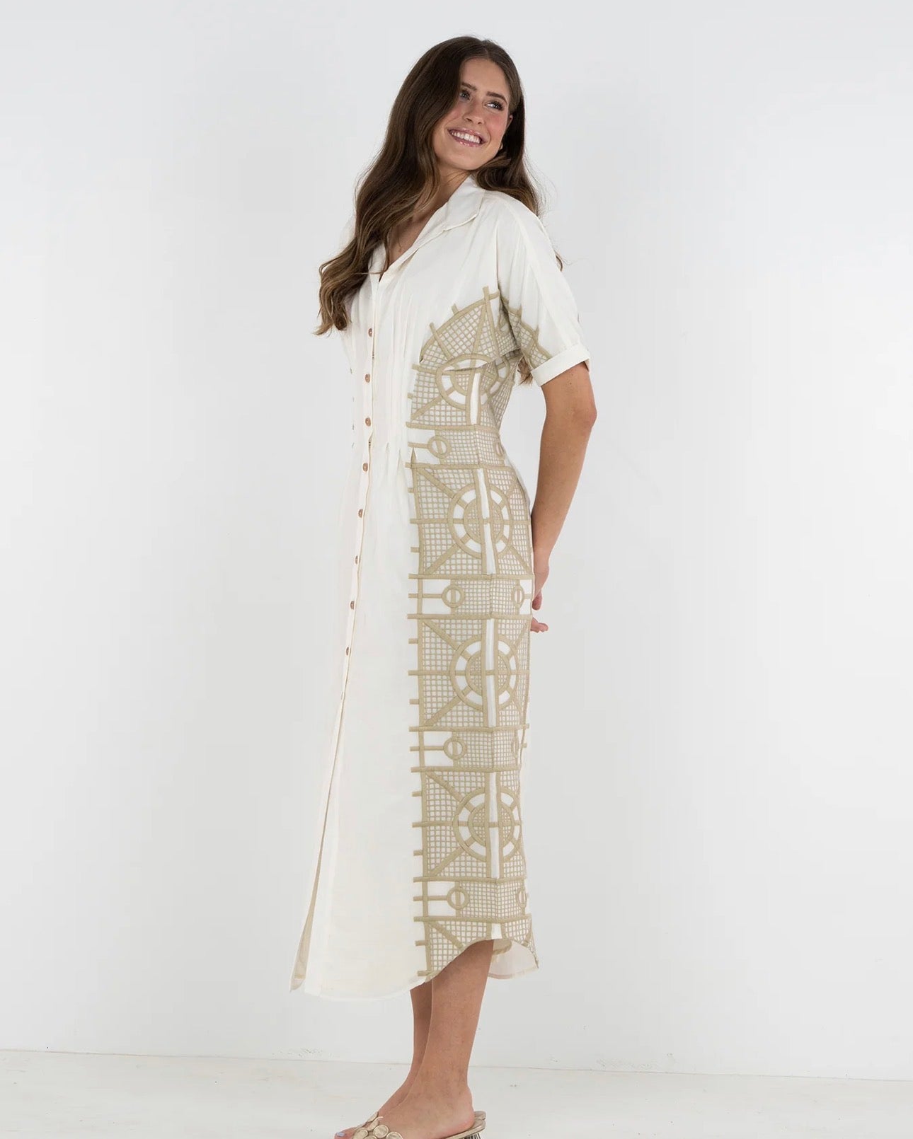 Georgia Dress in Trellis