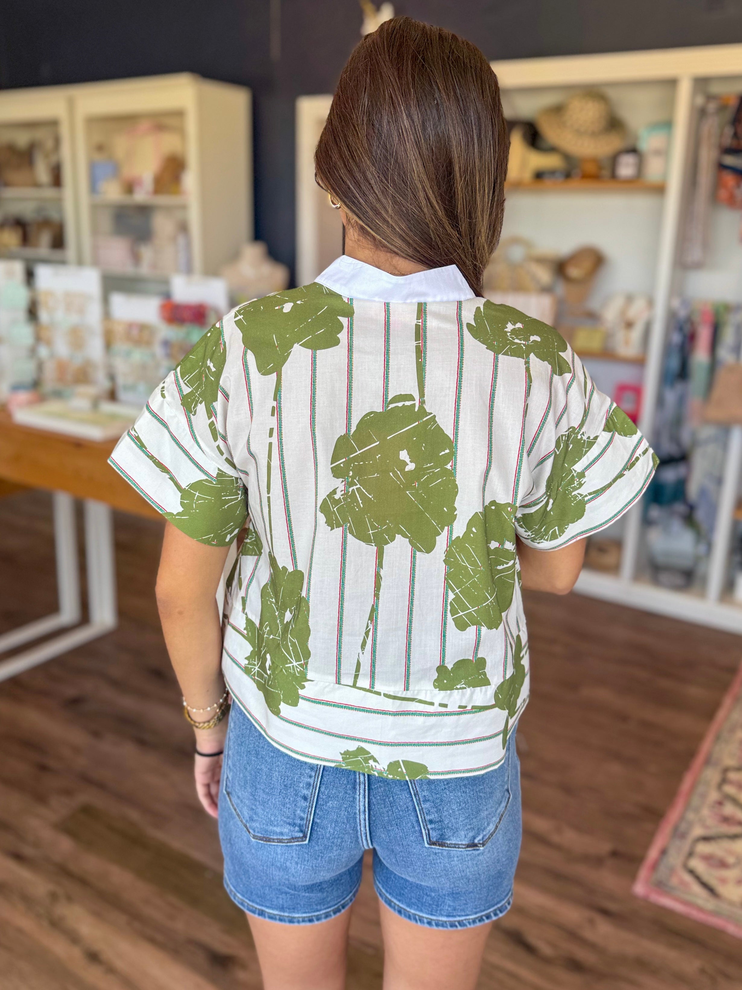 Splotches and Stripes Boxy Top