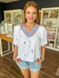 White Coastal Charm Top