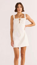 Imogen Drill Tie Mini Dress