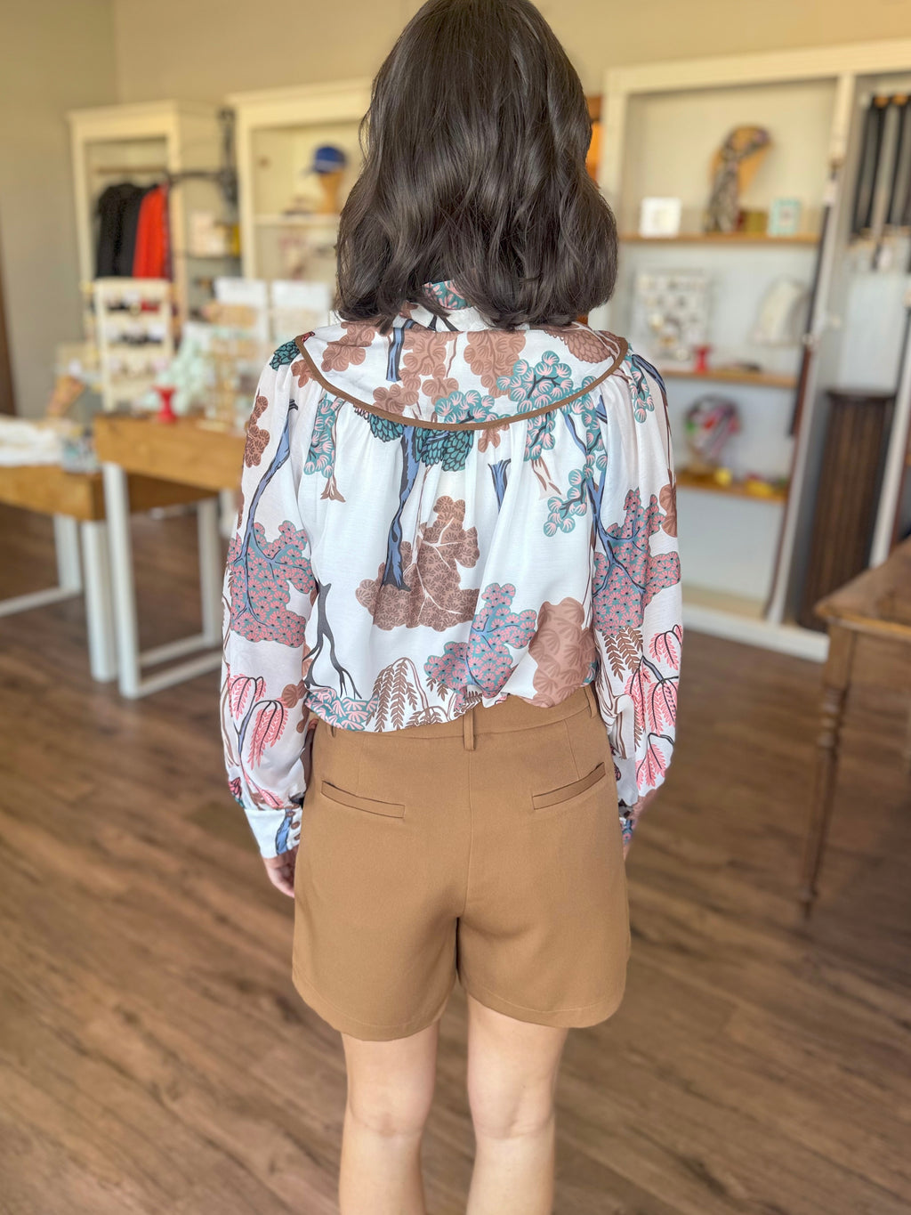 Mocha Front Pleated Short