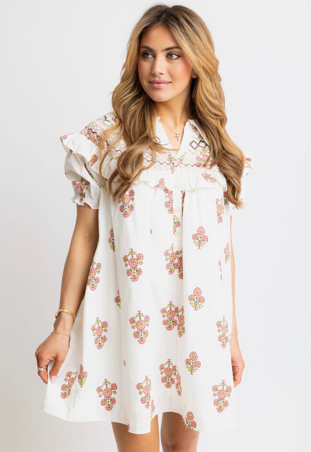 Digital Floral Mini Dress