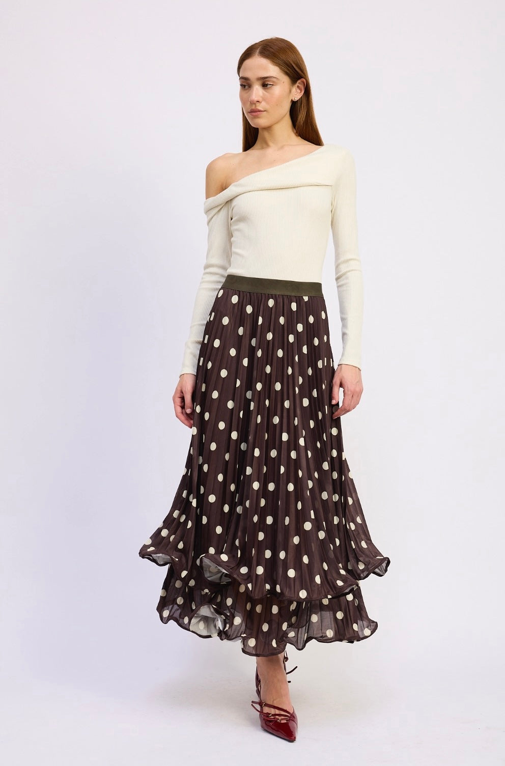 Lainey Polka Dot Ruffle Skirt