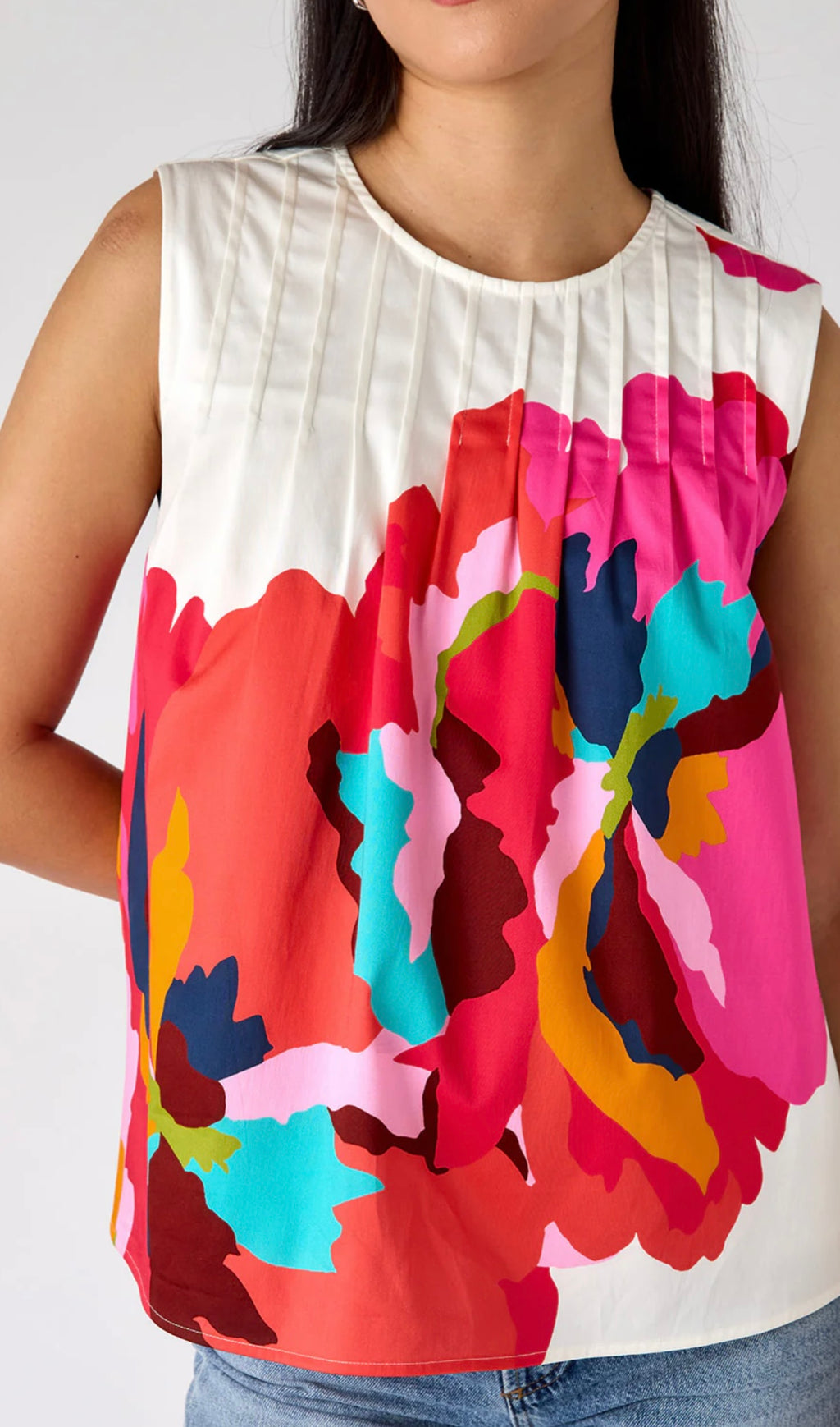 Audrey Top in Bold Blooms