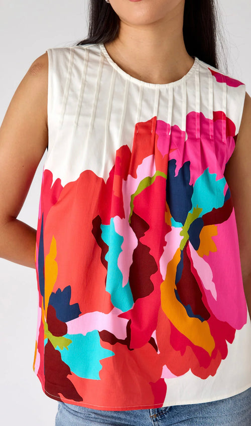 Audrey Top in Bold Blooms
