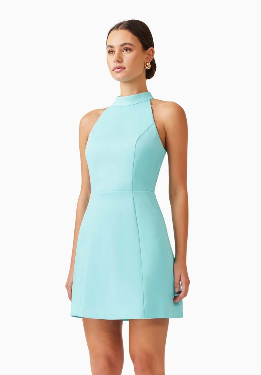 Gabi Mini Dress in Aqua