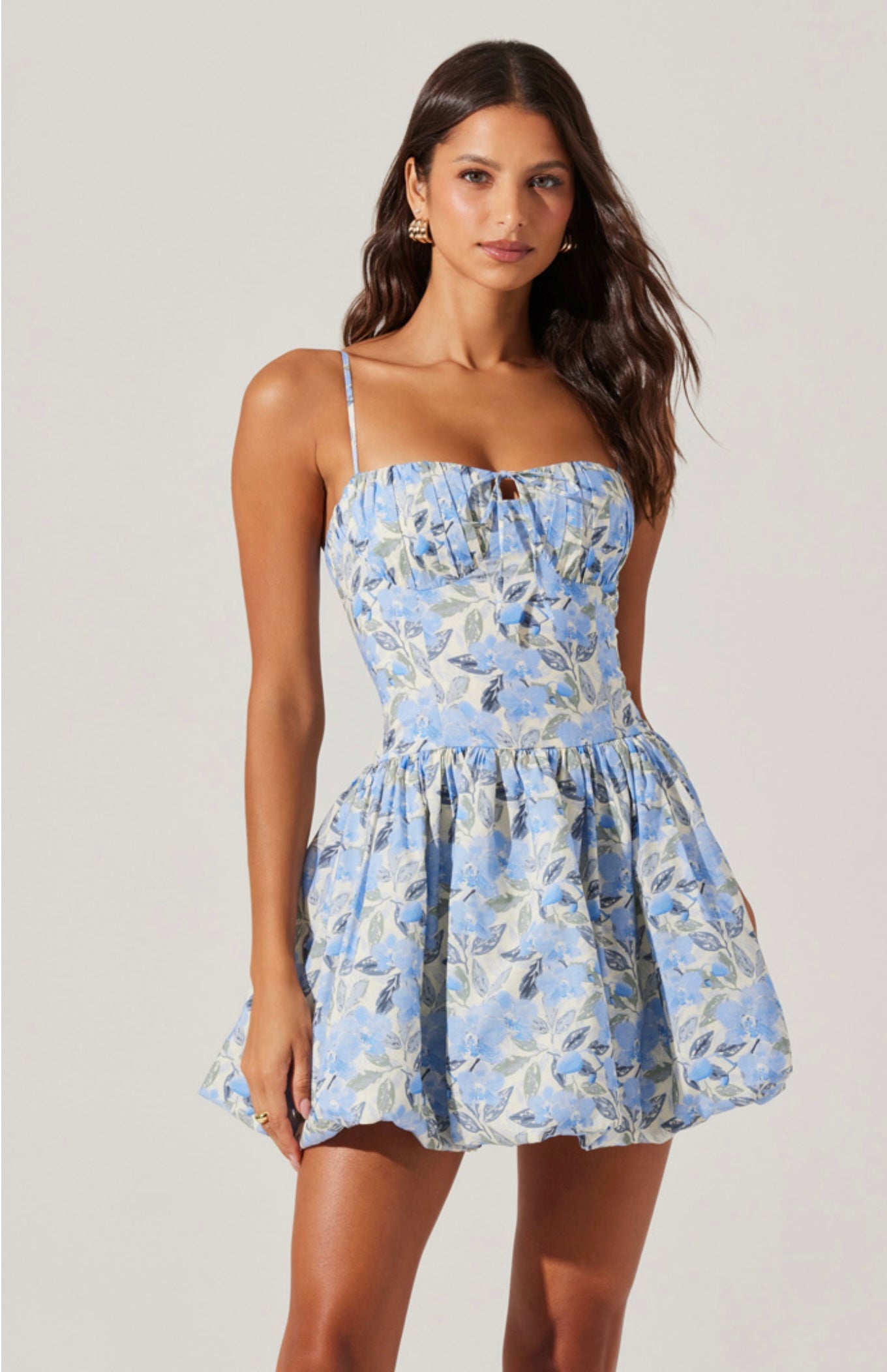 Larissa Dress in Blue Florals
