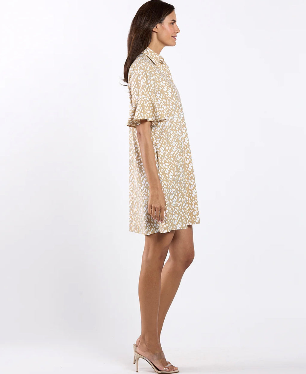 Regina Dress in Antelope Sand
