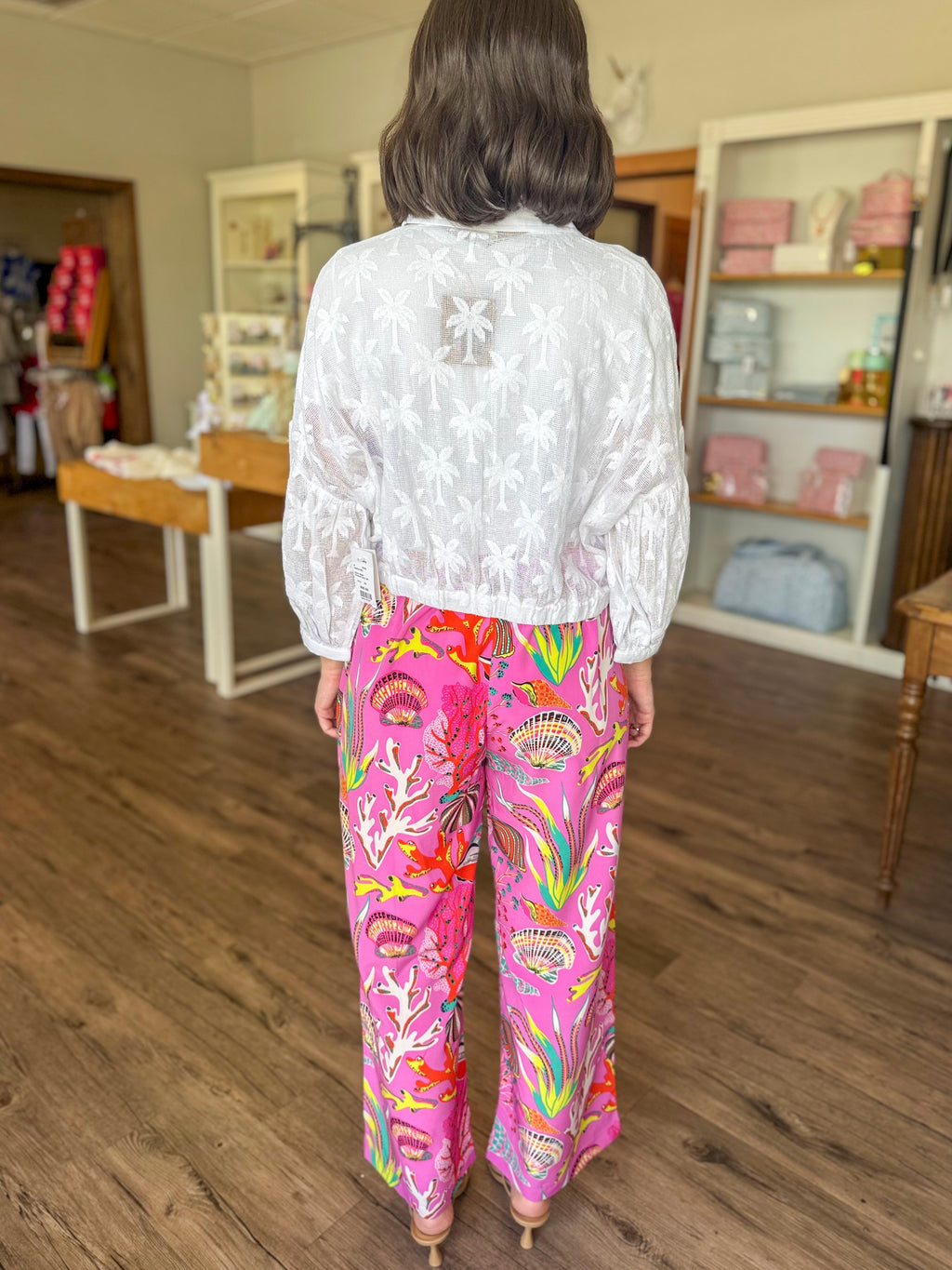 Pink Seashell Palazzo Pants