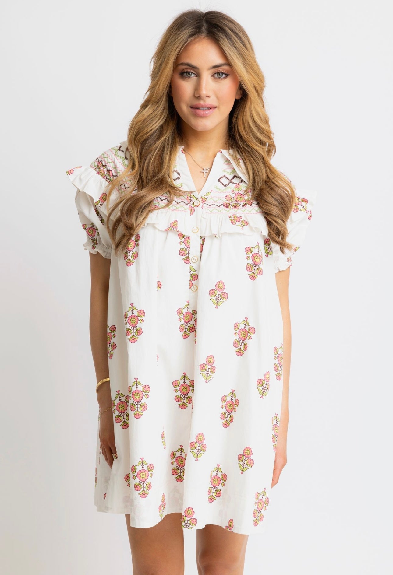 Digital Floral Mini Dress