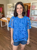 Blue Lace Top