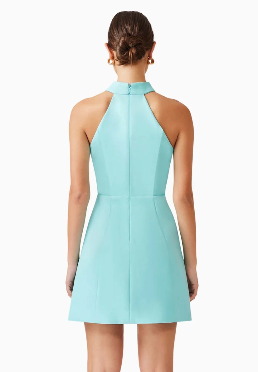 Gabi Mini Dress in Aqua