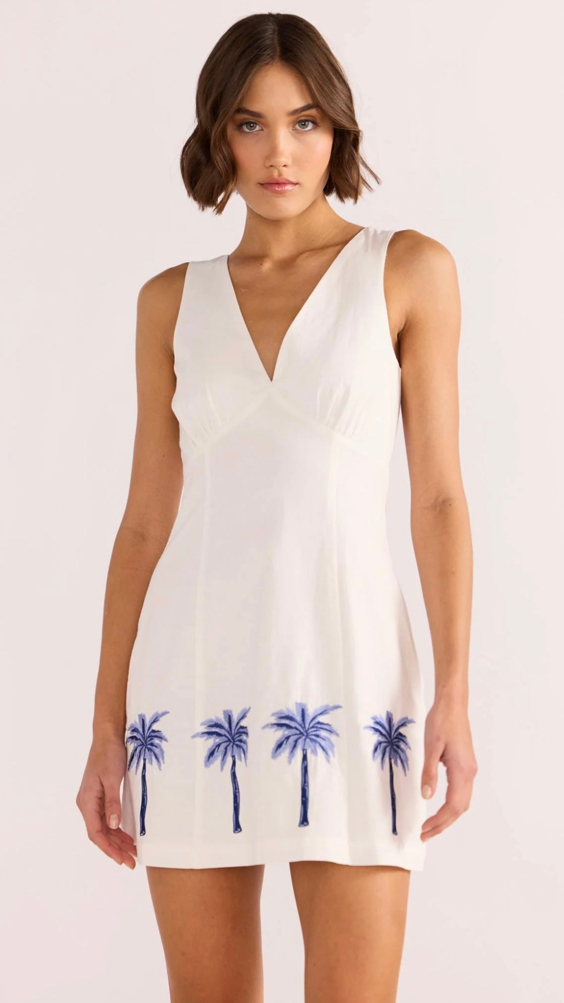 Isadora Palm Tree Embroidered Dress