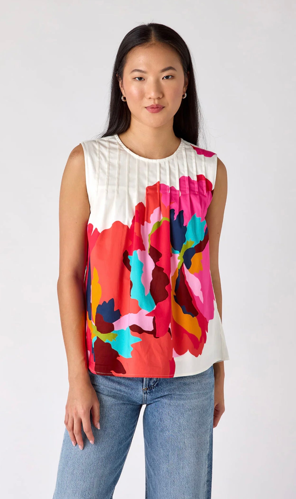 Audrey Top in Bold Blooms