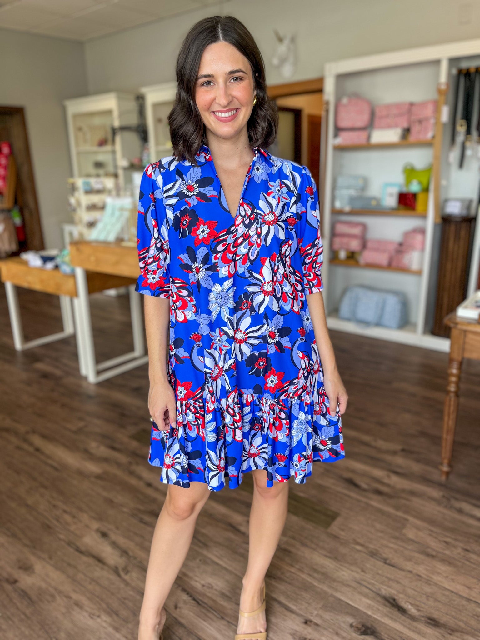 Tierney Twirling Peacock Dress