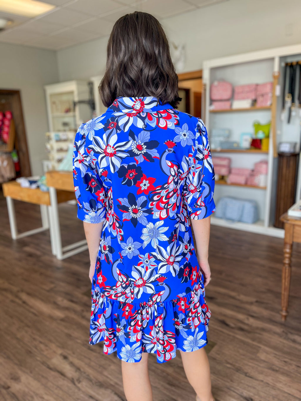 Tierney Twirling Peacock Dress