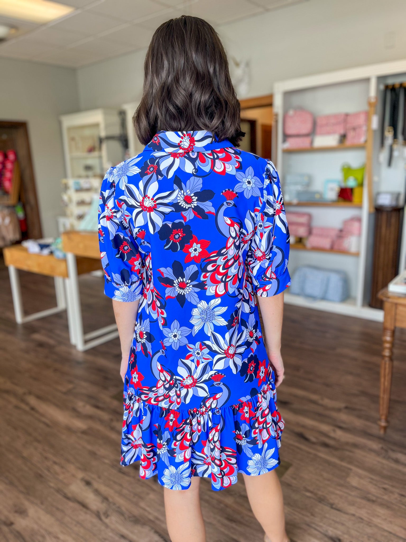 Tierney Twirling Peacock Dress