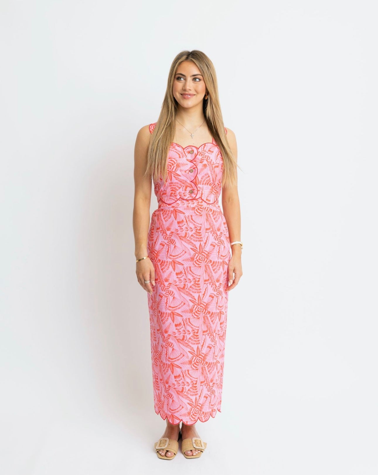 Tropical Scalloped Top