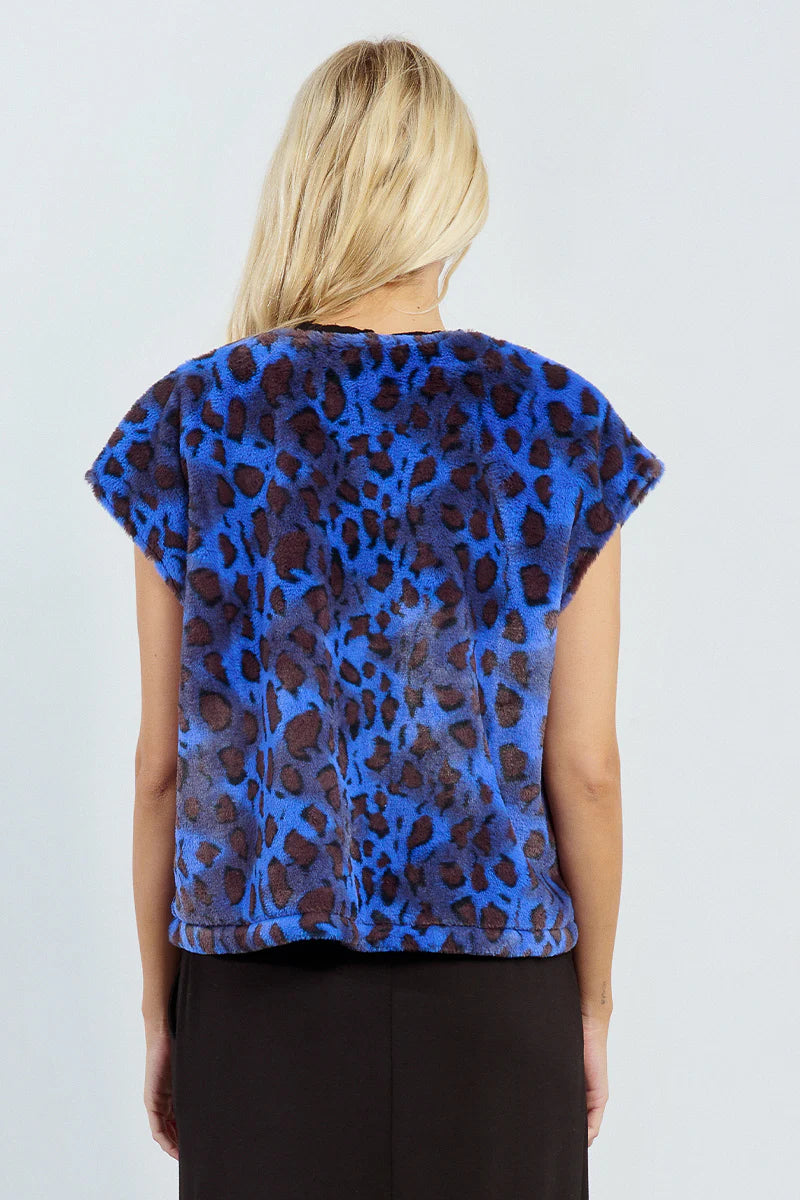 Royal Blue Cheetah Vest