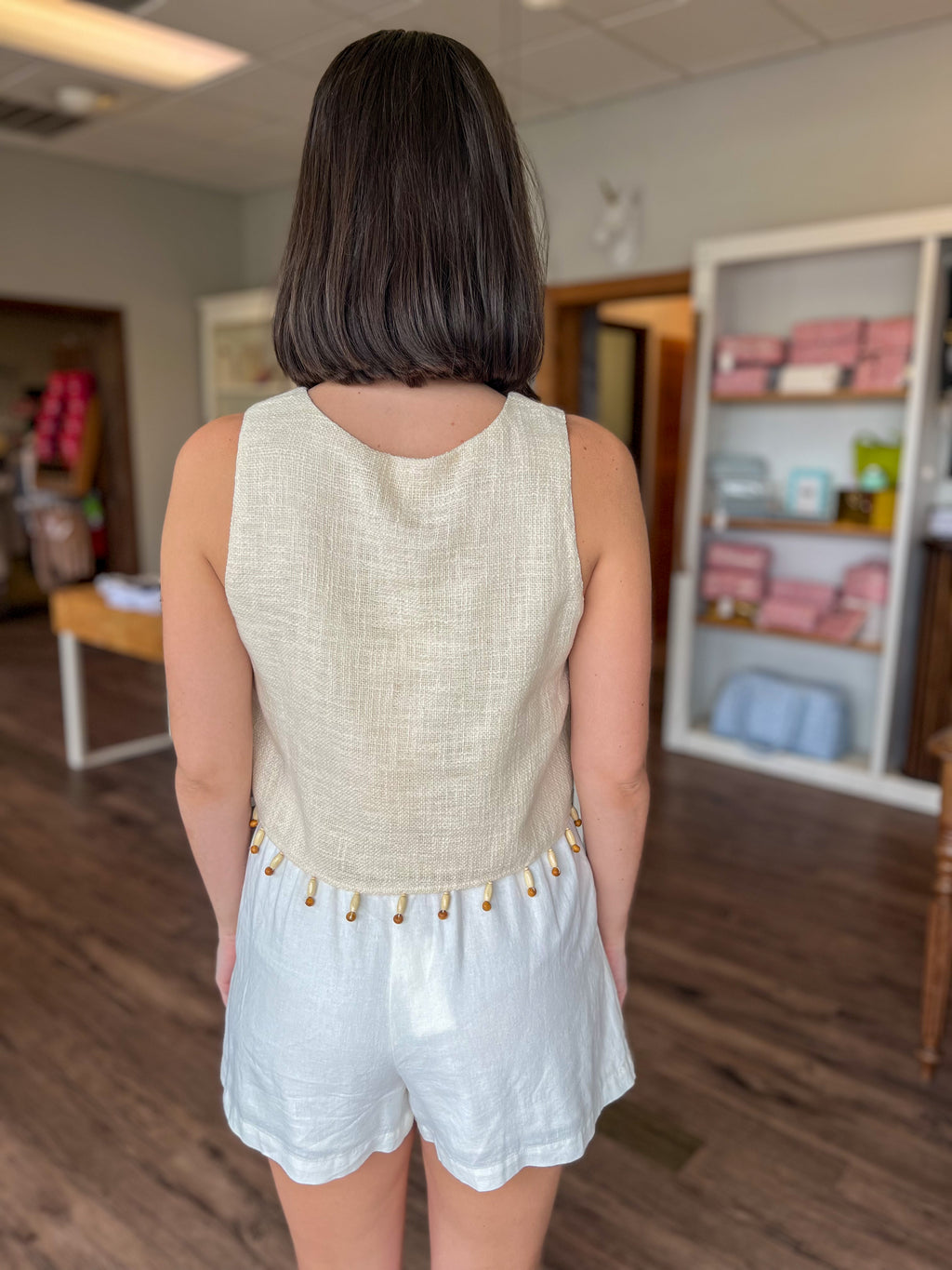 Wooden Bead Detailed Top