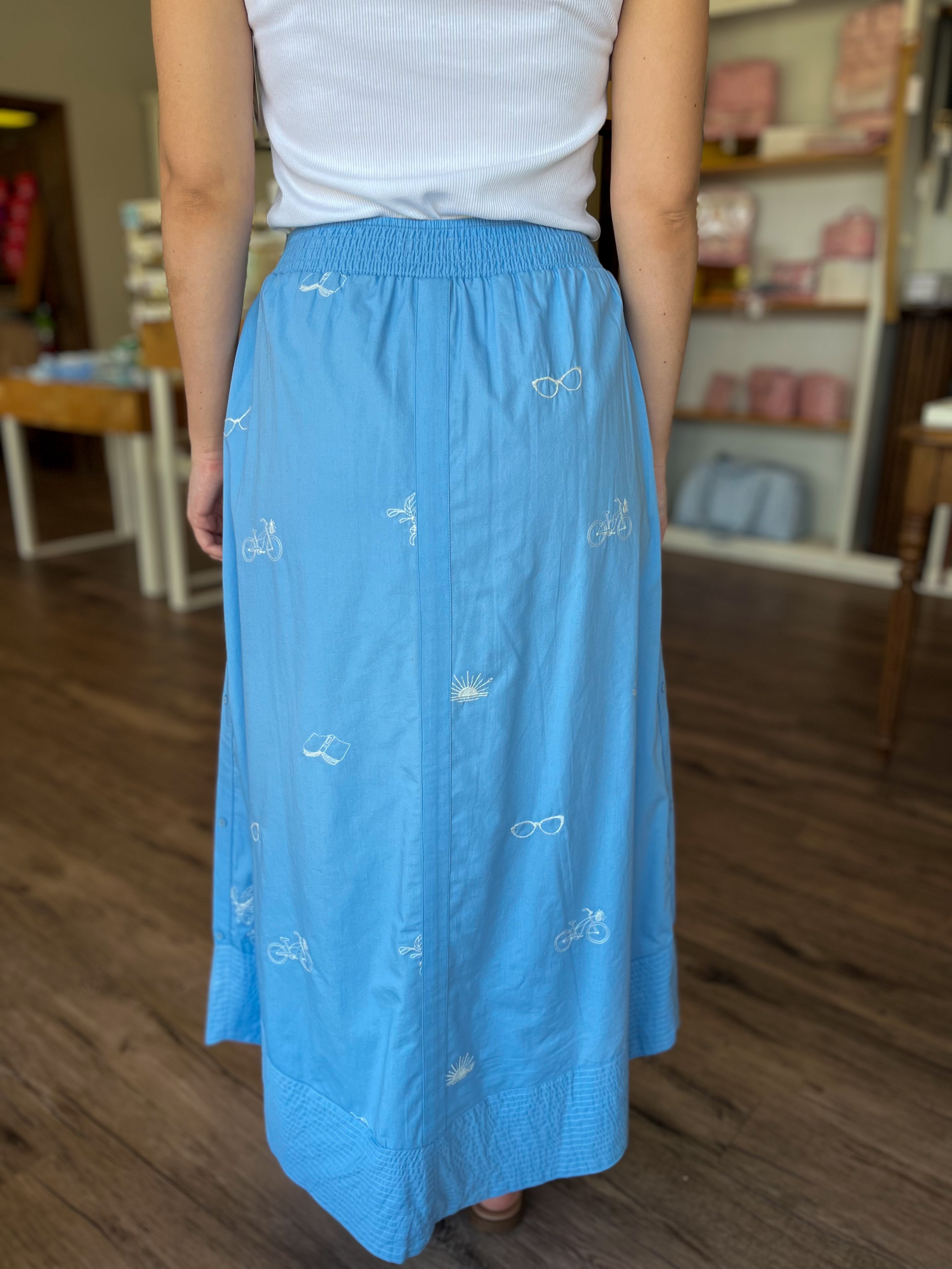 Embroidered Maxi Skirt