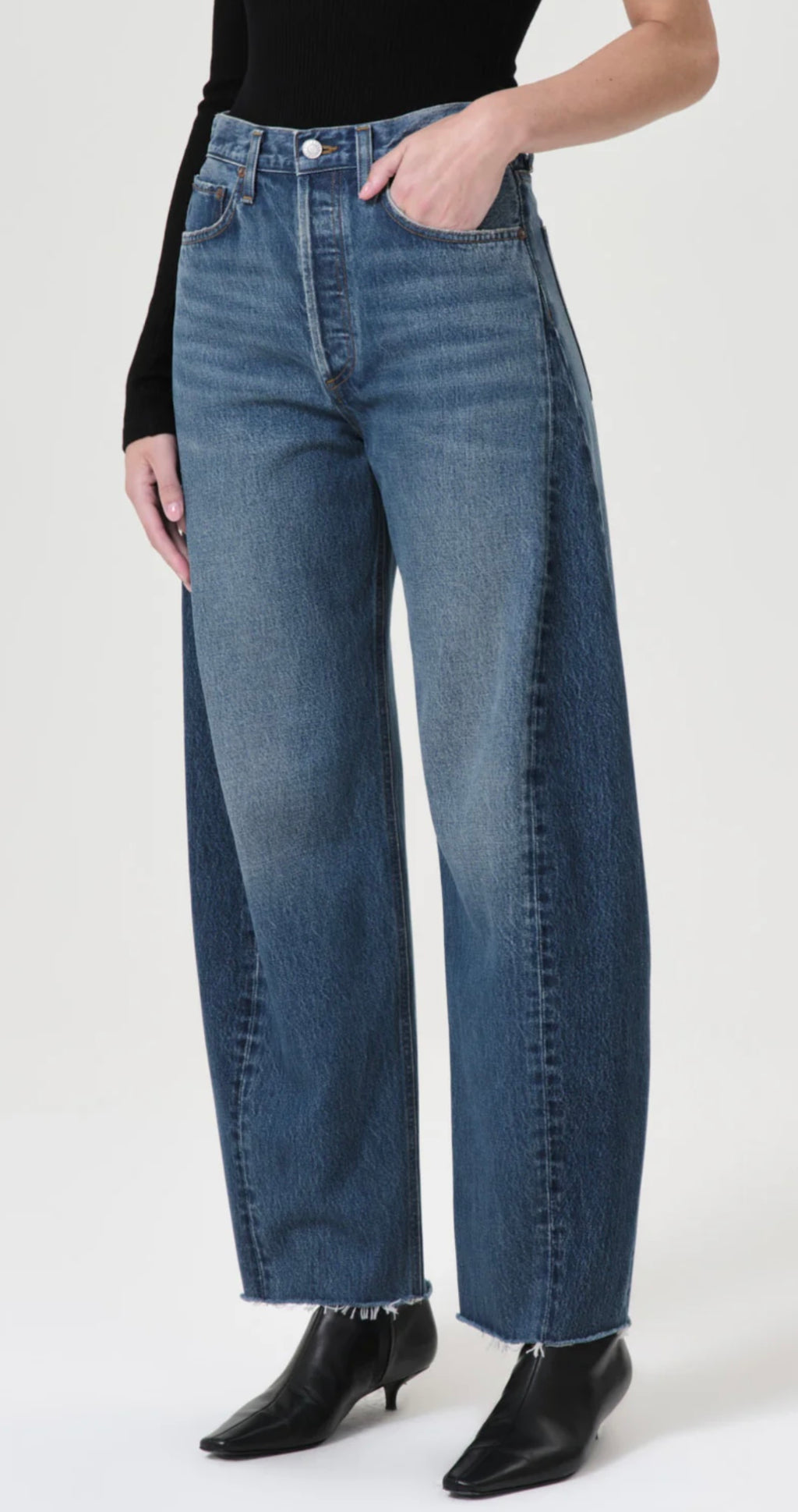 Luna Pieced Barrel Jeans