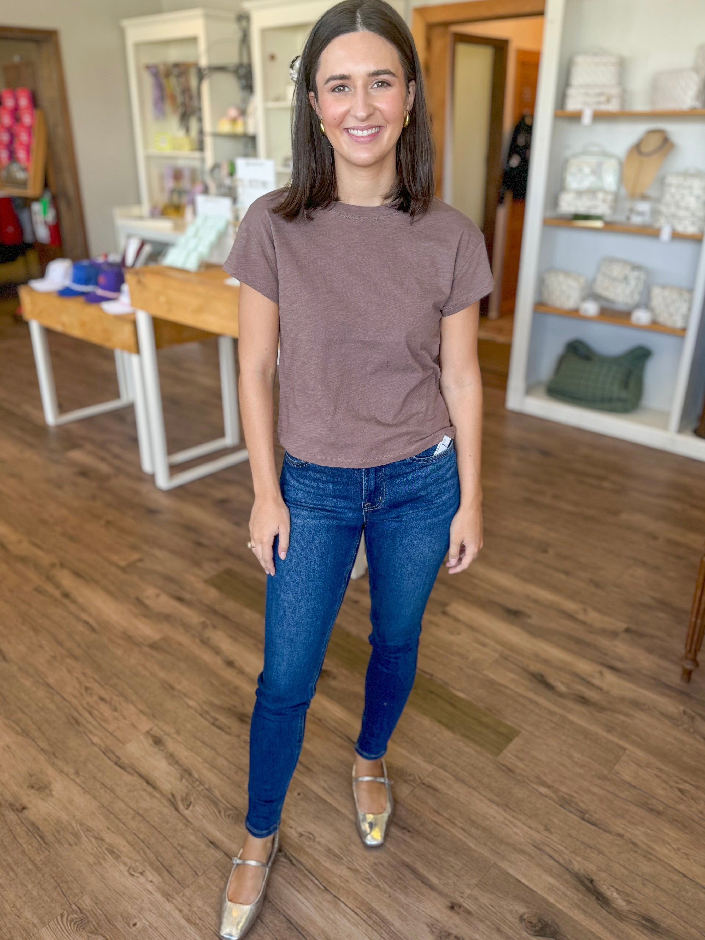 Emily Mid Rise Skinny Jeans