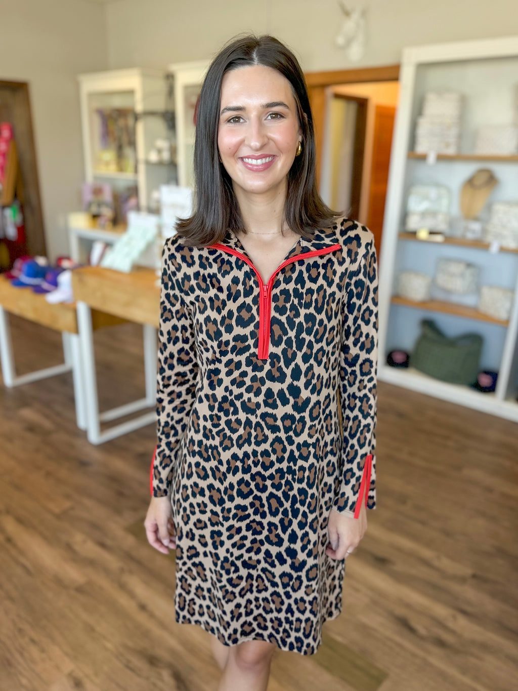 Anna Dress in Large Leopard