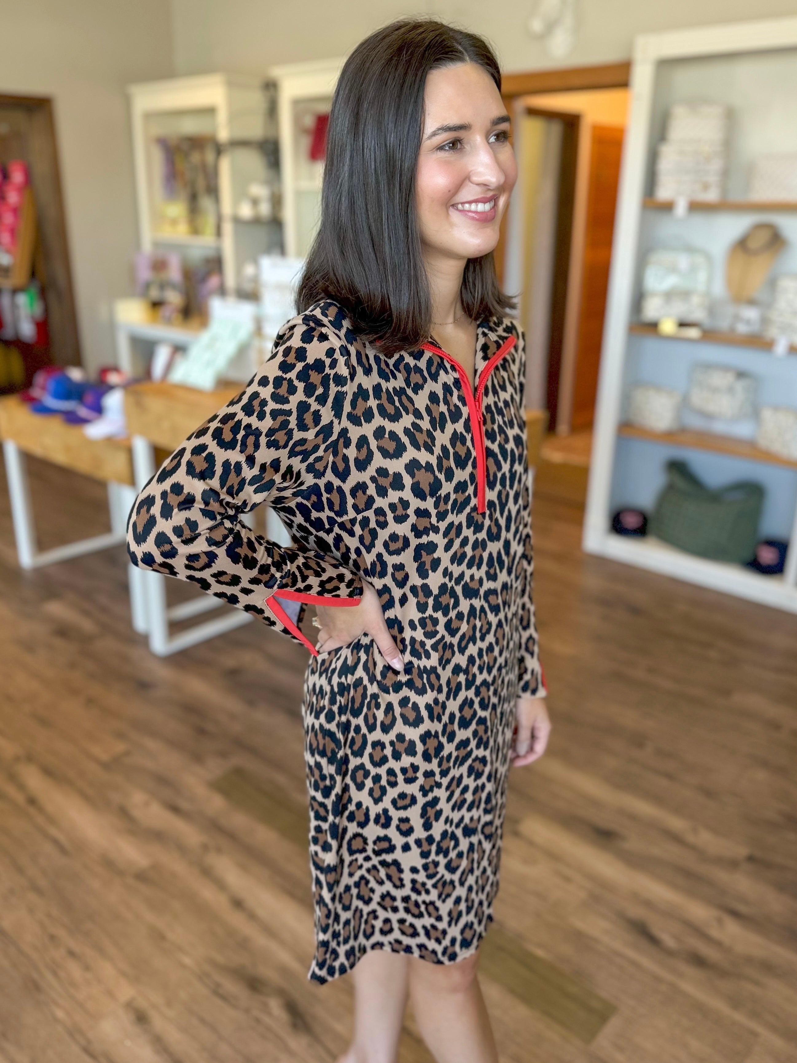 Anna Dress in Large Leopard