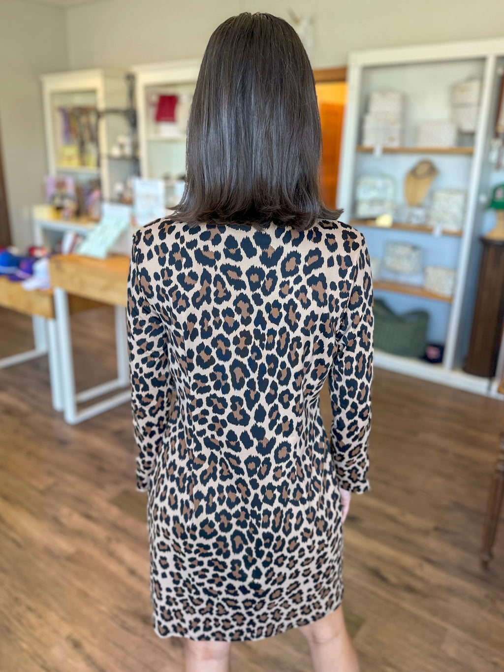 Anna Dress in Large Leopard
