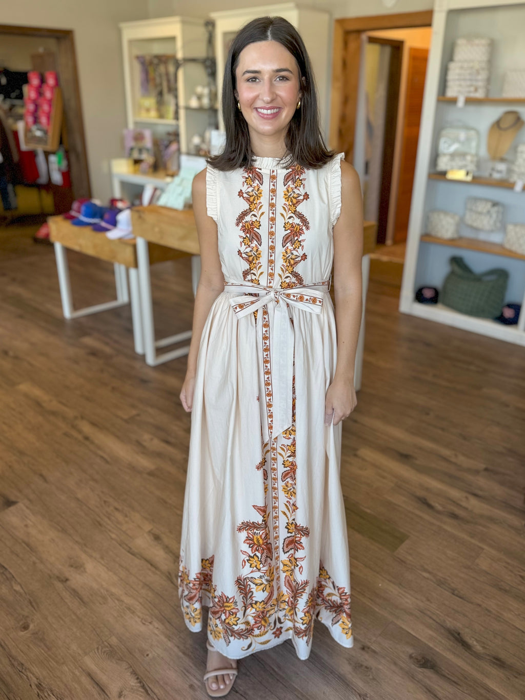 Constance Dress in Auburn Floral