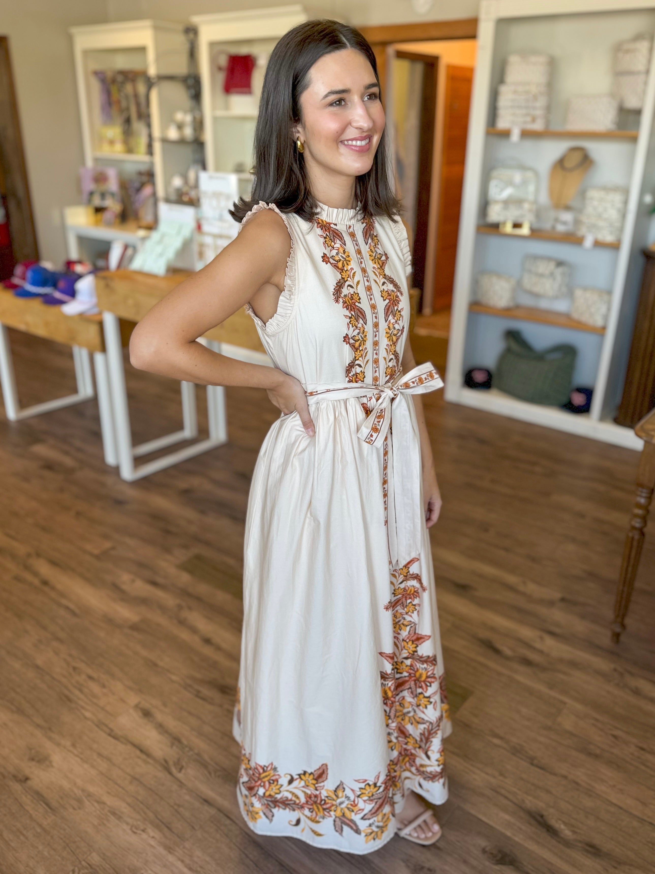 Constance Dress in Auburn Floral