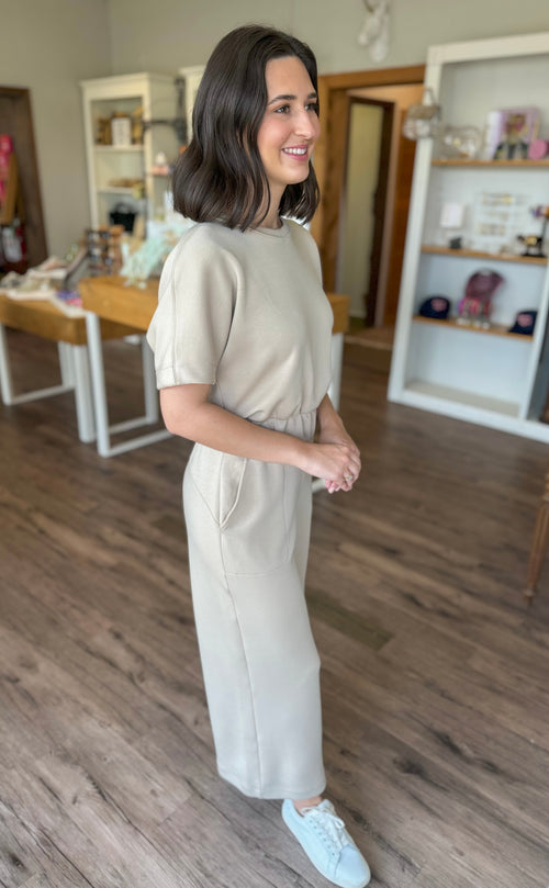 Air Essentials Crop Wide Leg Jumpsuit