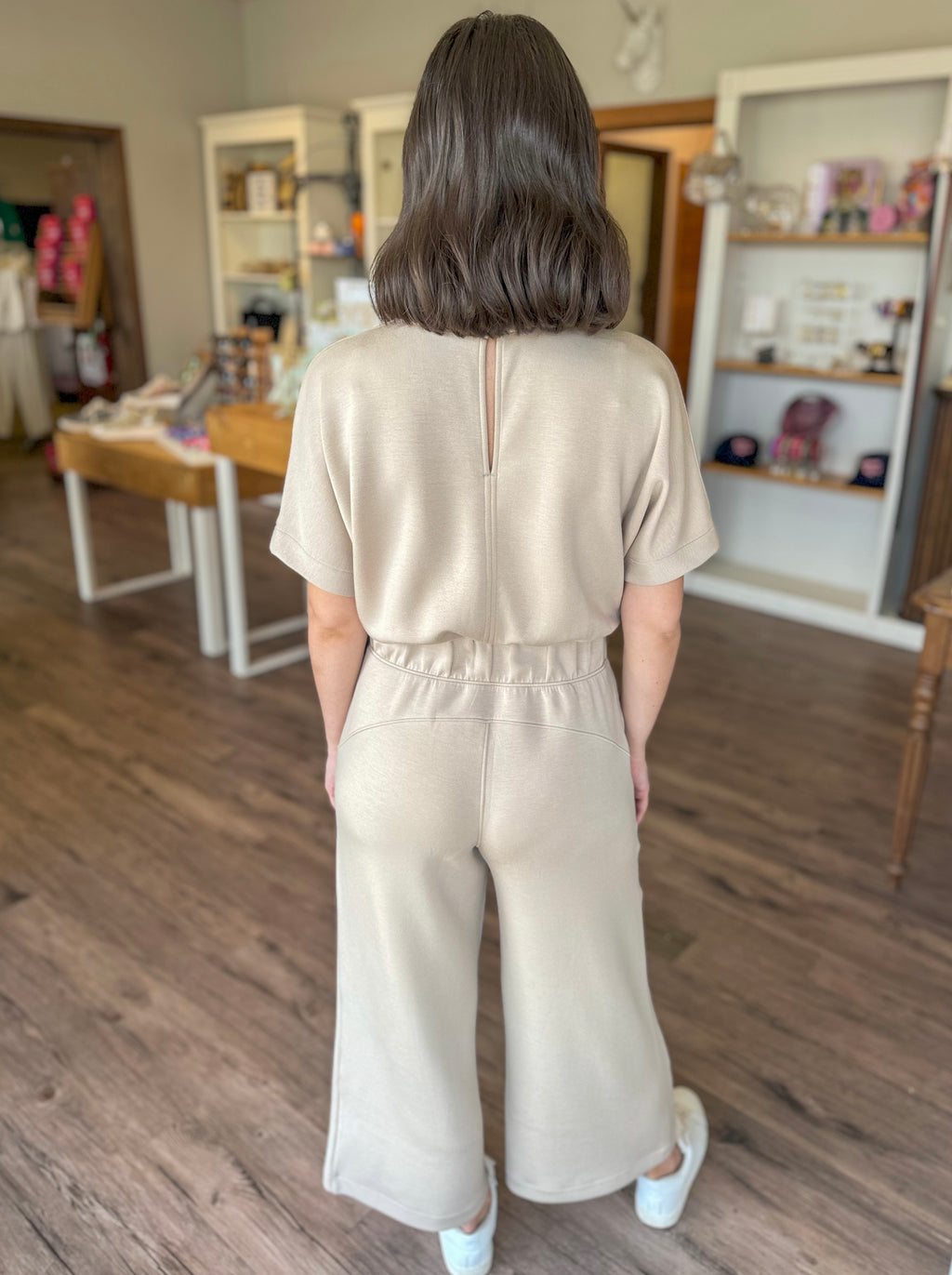 Air Essentials Crop Wide Leg Jumpsuit