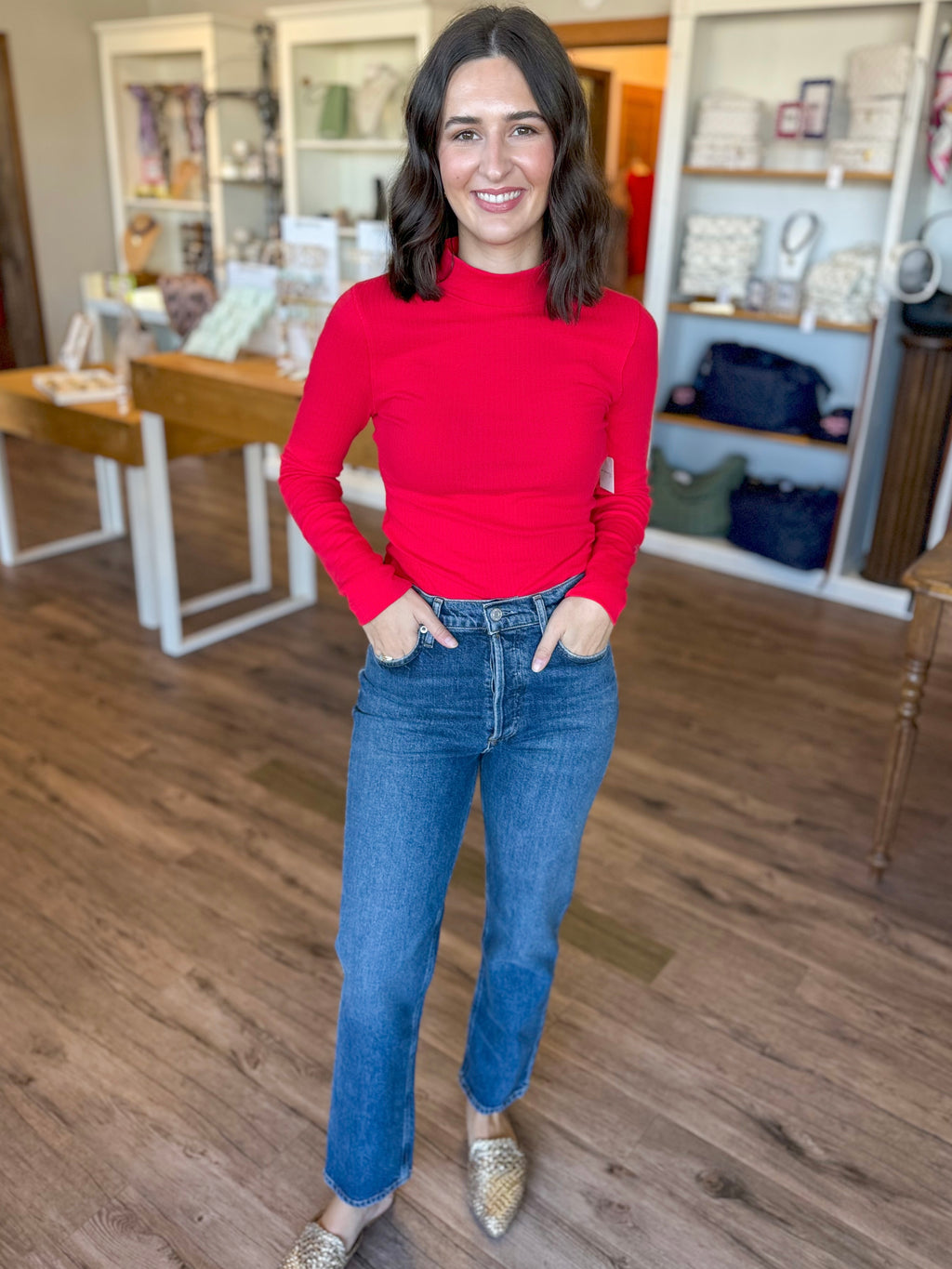 90’s Pinch Waist Crop in Solace